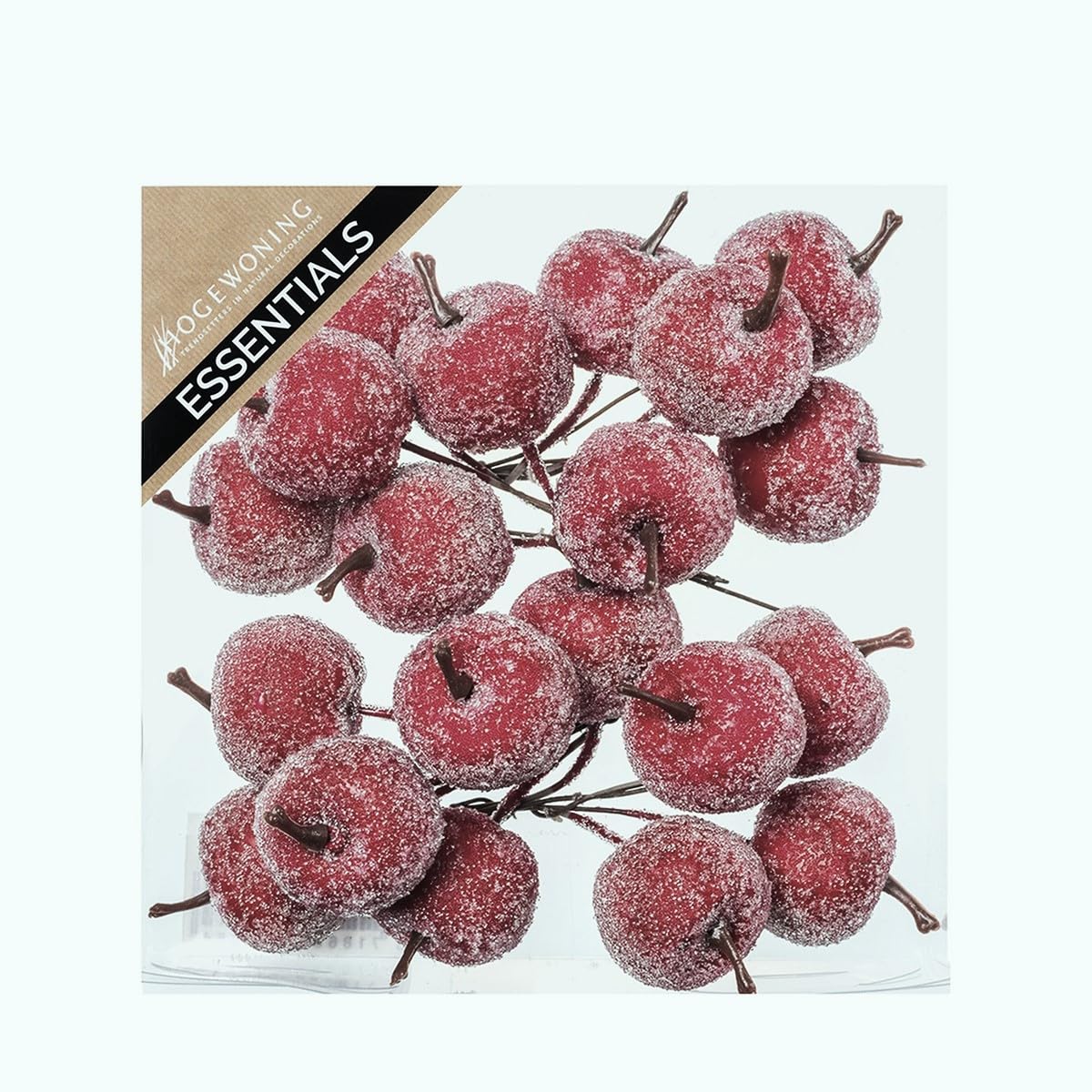 FloristryWarehouse Frosted Red Winter Mini Apples 3cm Diameter Box of 20