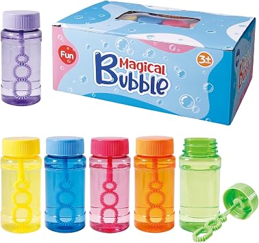 Bubbles With Bubble Wand Bottles Birthday Bubble Solution Blowers For Children Party Supply Summer Outdoor Toys 24 Bubbles