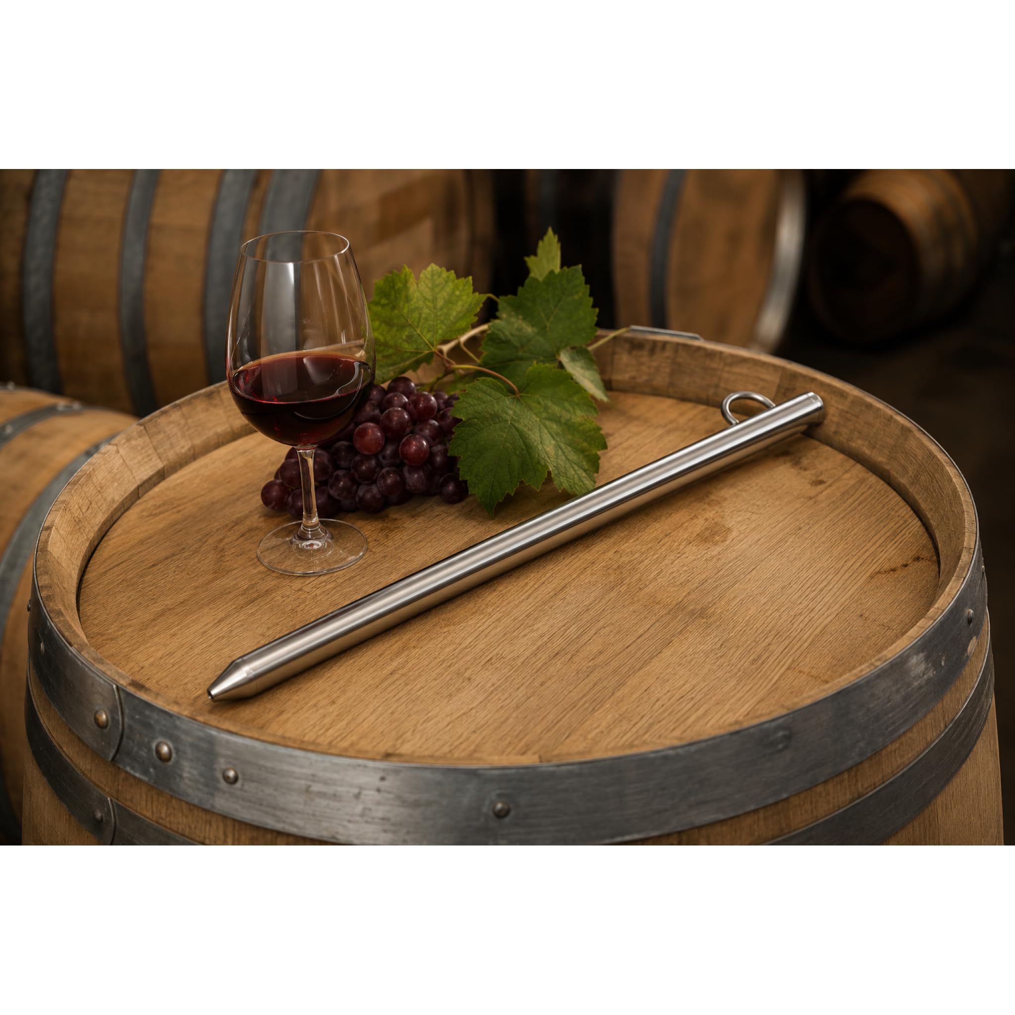 Whisky Thief Valinch 40 cm – Edelstahlfass-Probenehmer, handgefertigte Wein- und Fassprobenpipette, Edelstahl-Pipette | Whisky Thief Valinch Edelstahlfass-Probenehmer – handgefertigte Wein- und Fassprobenpipette, Edelstahl-Pipette