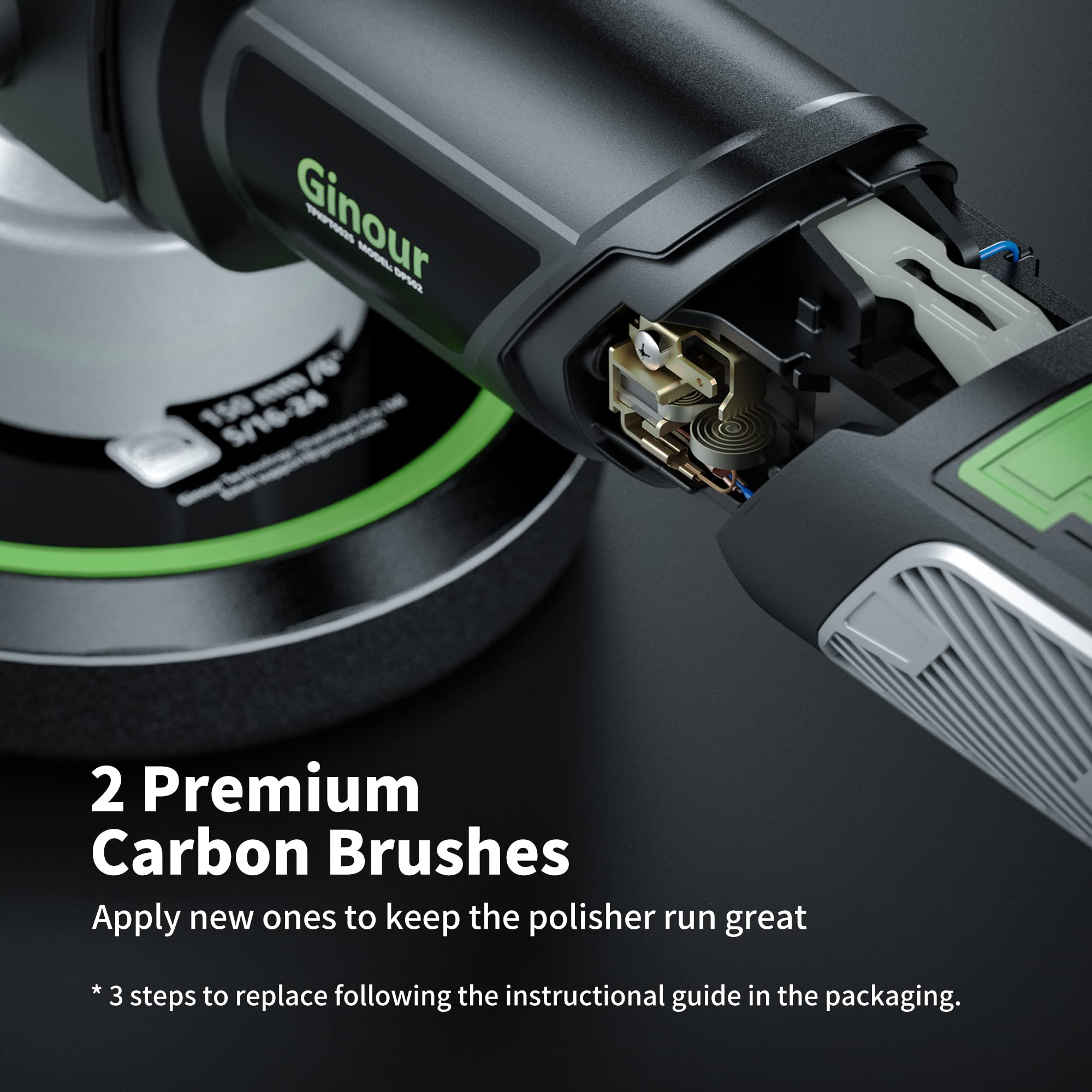 Buy Ginour Buffer Polisher, 6 inch Dual Action Buffer for Car Detailing