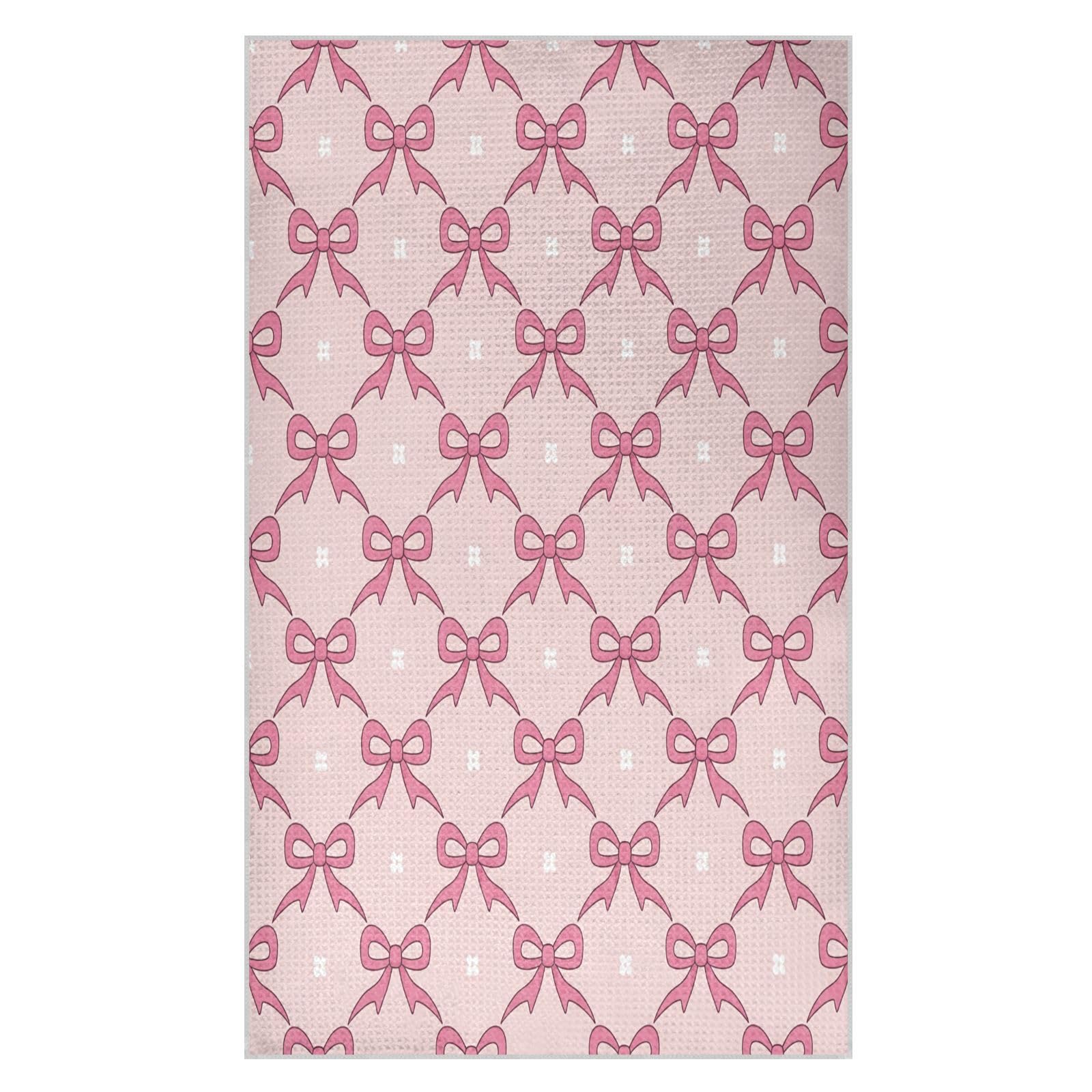 BURSTDDY Bows Kitchen Towels,Absorbent Dish Towels 2 Pack