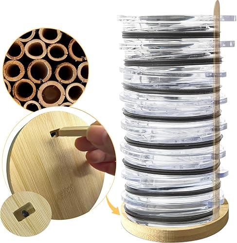 Miniatura 3 de UWSTE Organización de la tapa del vaso, diseño que ahorra espacio, almacenamiento vertical delgado para hasta 10 tapas, organización de armarios de