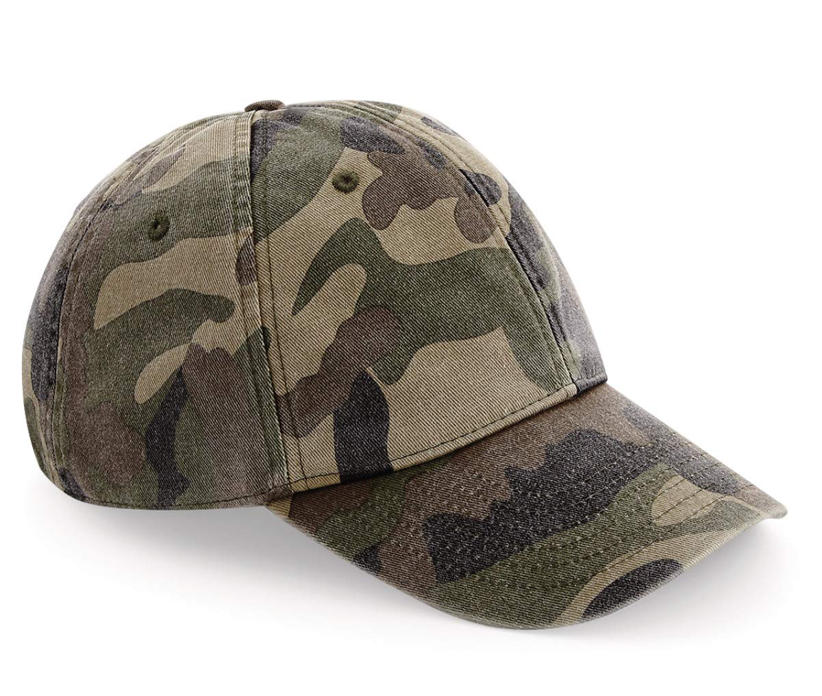 Beechfield B655 Adult Low-Profile Vintage Cap - Vintage Jungle CAMO - O/S