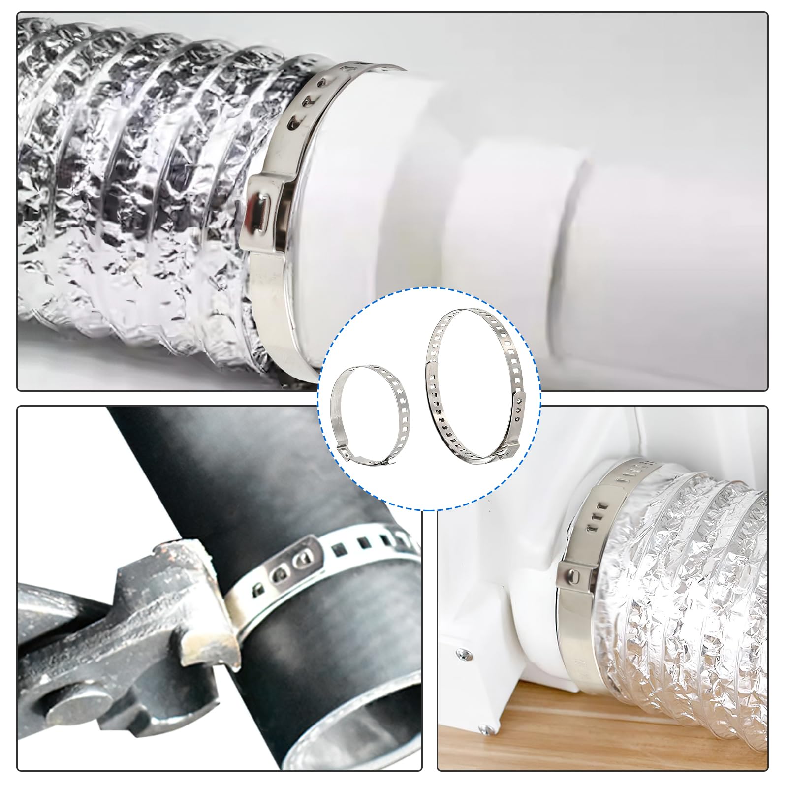 16 Pièces Collier Soufflet Cardan Universel - 8 Grands (50-120mm) + 8 Petits (20-50mm) Pour Véhicules