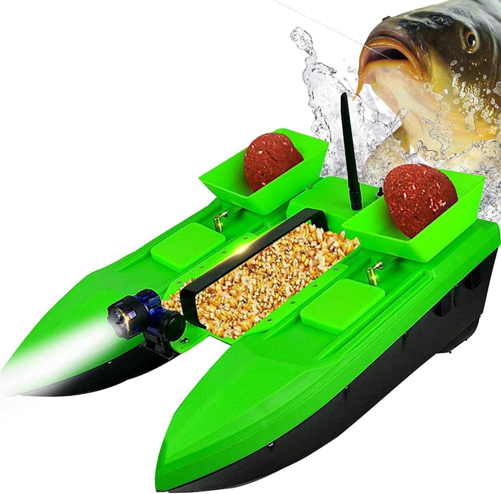 Bateau amorceur télécommandé avec sondeur de pêche intelligent 500m