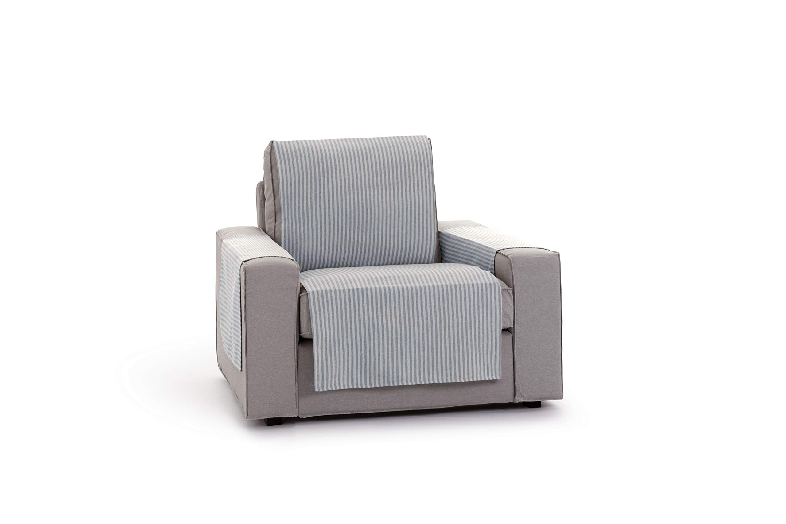 Eysa Cover, Cotton, Grey, 55cm Suitable for Sofa Sizes 60-110cm, 1 SEATER