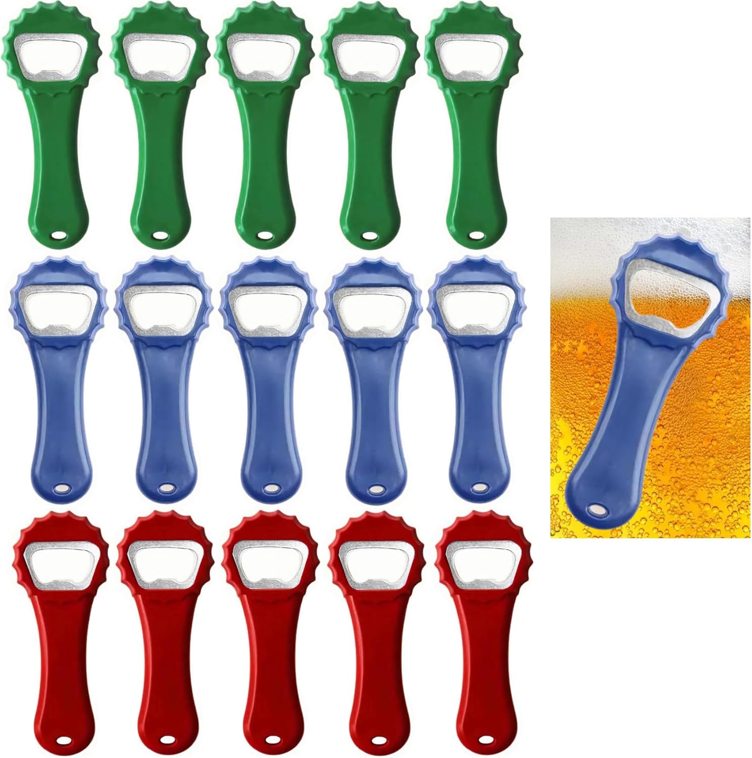 PANSHIYON Bottle Opener Bulk,15 PCS 4.6'' Beer Bottle