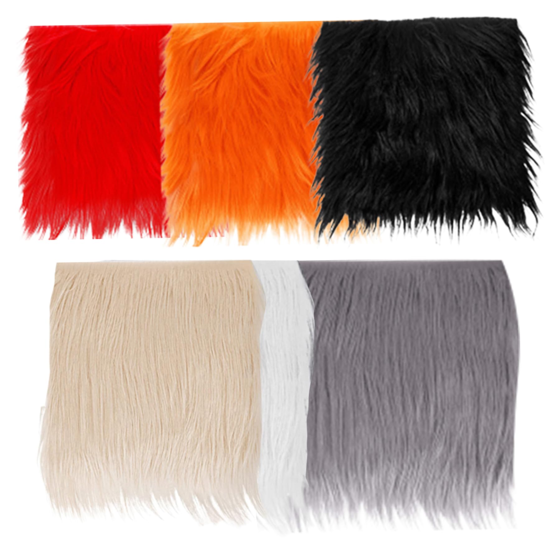 Namaakbont Stof per meter, 45 x 170 cm kunst pluche bont shaggy stof voor doe-het-zelf bontambachten, bontpakken, cosplaykostuums, naaien, tapijt, decoratie, bekleding, halve yard Blauw