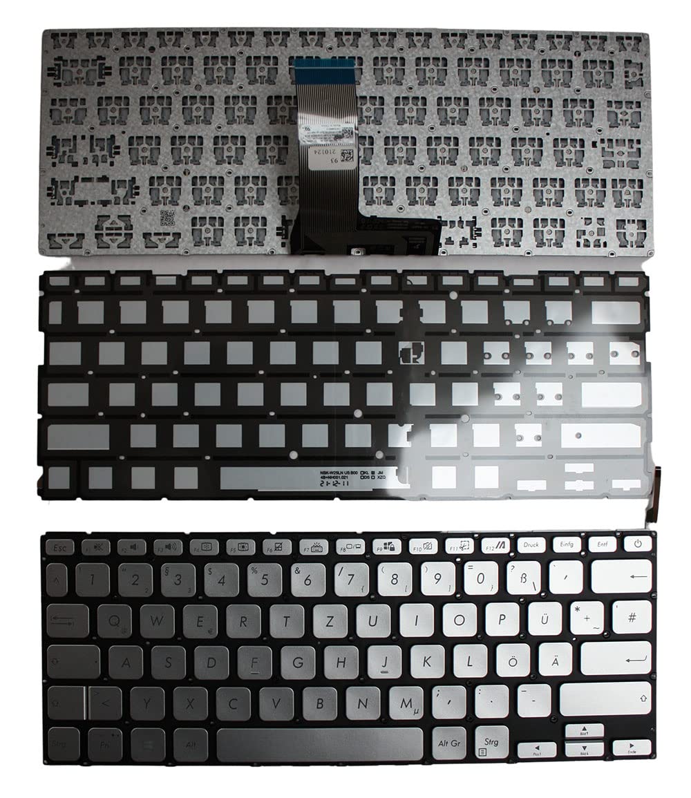 Clavier pour ordinateur portable ASUS X415 Power4Laptops rétroéclairé argent