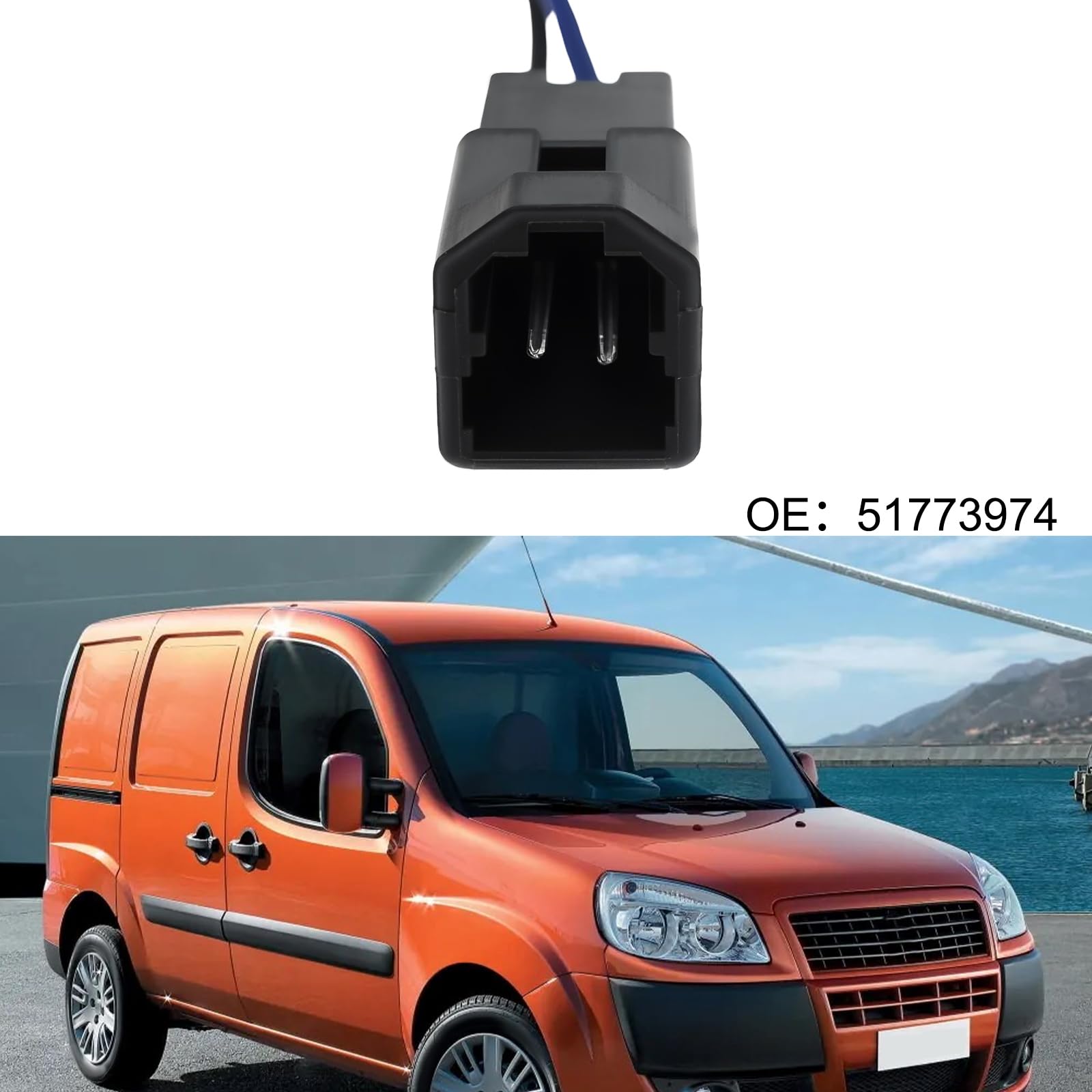 ECSiNG Interrupteur de Verrouillage de Poignée de Coffre Arrière de Voiture Pièce de Rechange 51773974 Compatible avec Fiat Doblo 2001-2010