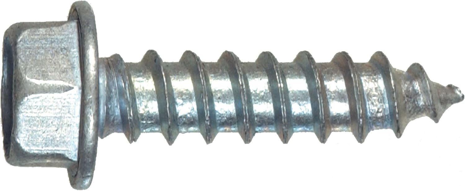 2677 5/16 x 3/4-Inch Hex Washer Head Sheet Metal Screw, 25-Pack , zinc