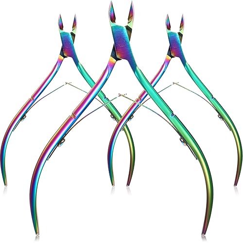 Miniatura 33 de Mudder 3 paquetes de alicates de cutícula, cortador de cutícula, de acero inoxidable, profesional, cortadora de cutículas de uñas, cuchilla