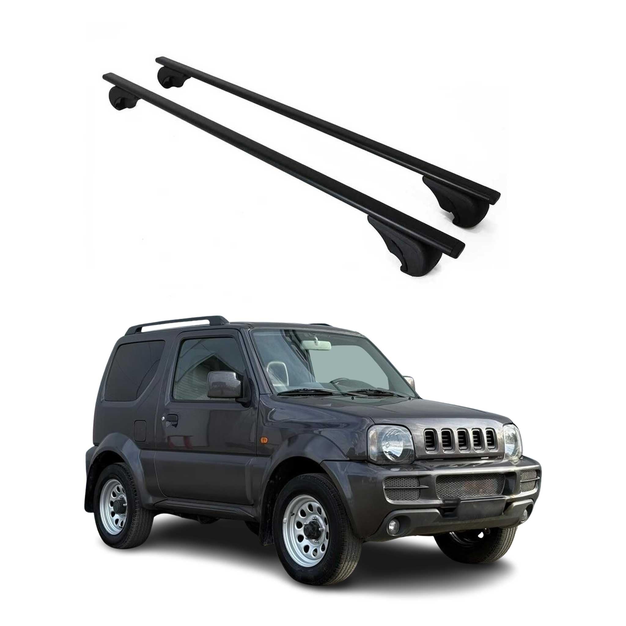 OMAC Dachträger für Suzuki Jimny 1998-2018 Stahl 2 Stangen Schwarz