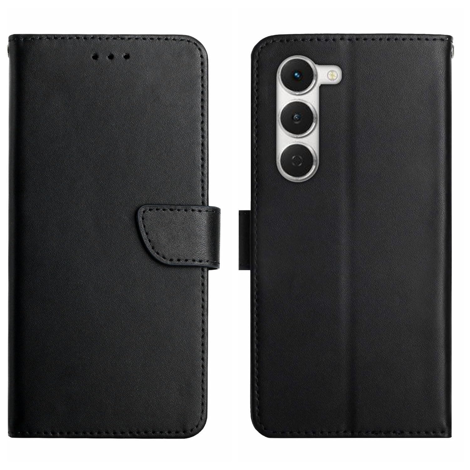 Protège-écran Tecno Spark 40 Pro antichoc et anti-rayure en cuir noir - 8
