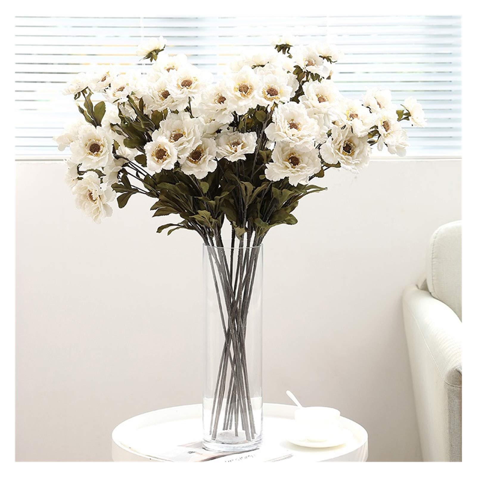 Fleurs sèches Nouvelle pivoine tissu de soie simulation fleur décoration de mariage bricolage guirlande cadeau décoration maison artisanat plante fleur artificielle (couleur : champagne)