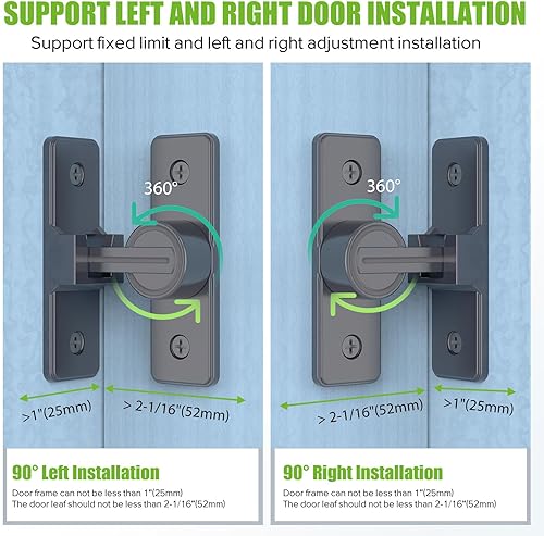 Miniatura 7 de Accesorios de cerradura de puerta de granero, cierres de puerta resistentes de 90 grados, pestillo de seguridad para puerta, cerradura de cerrojo de