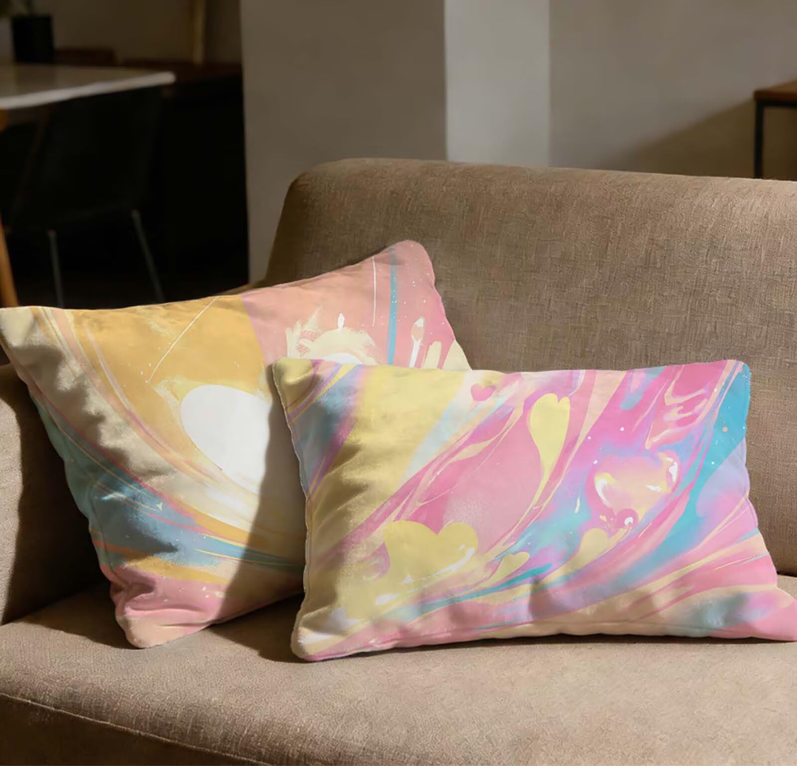 Housse de coussin 80x100 avec fermeture éclair invisible en velours