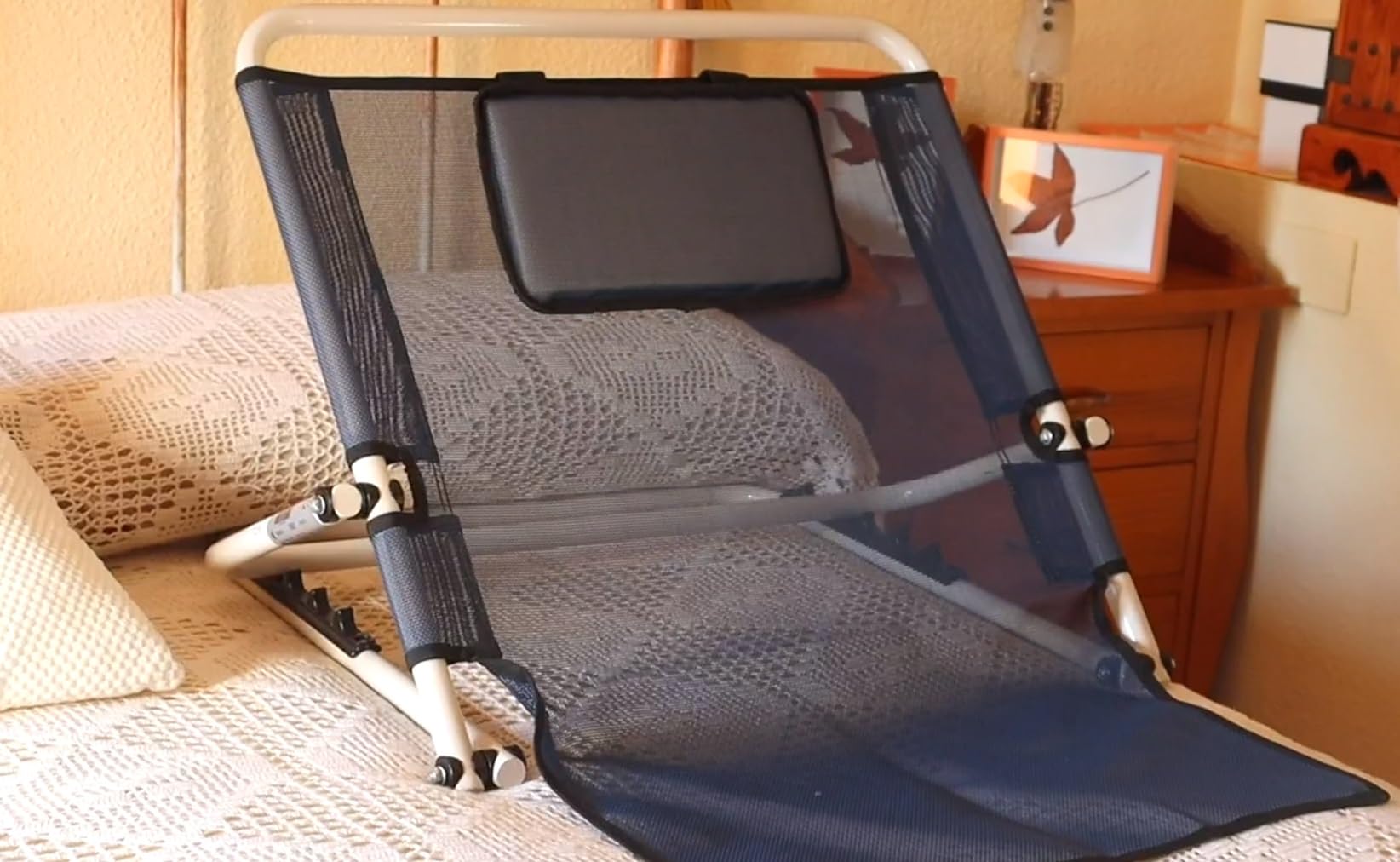 PEPE Mobility Schienale Letto Regolabile (25-80°), Reclinabile per Anziani, Poggiatesta Lombare, Ideale per Leggere, Mangiare, TV