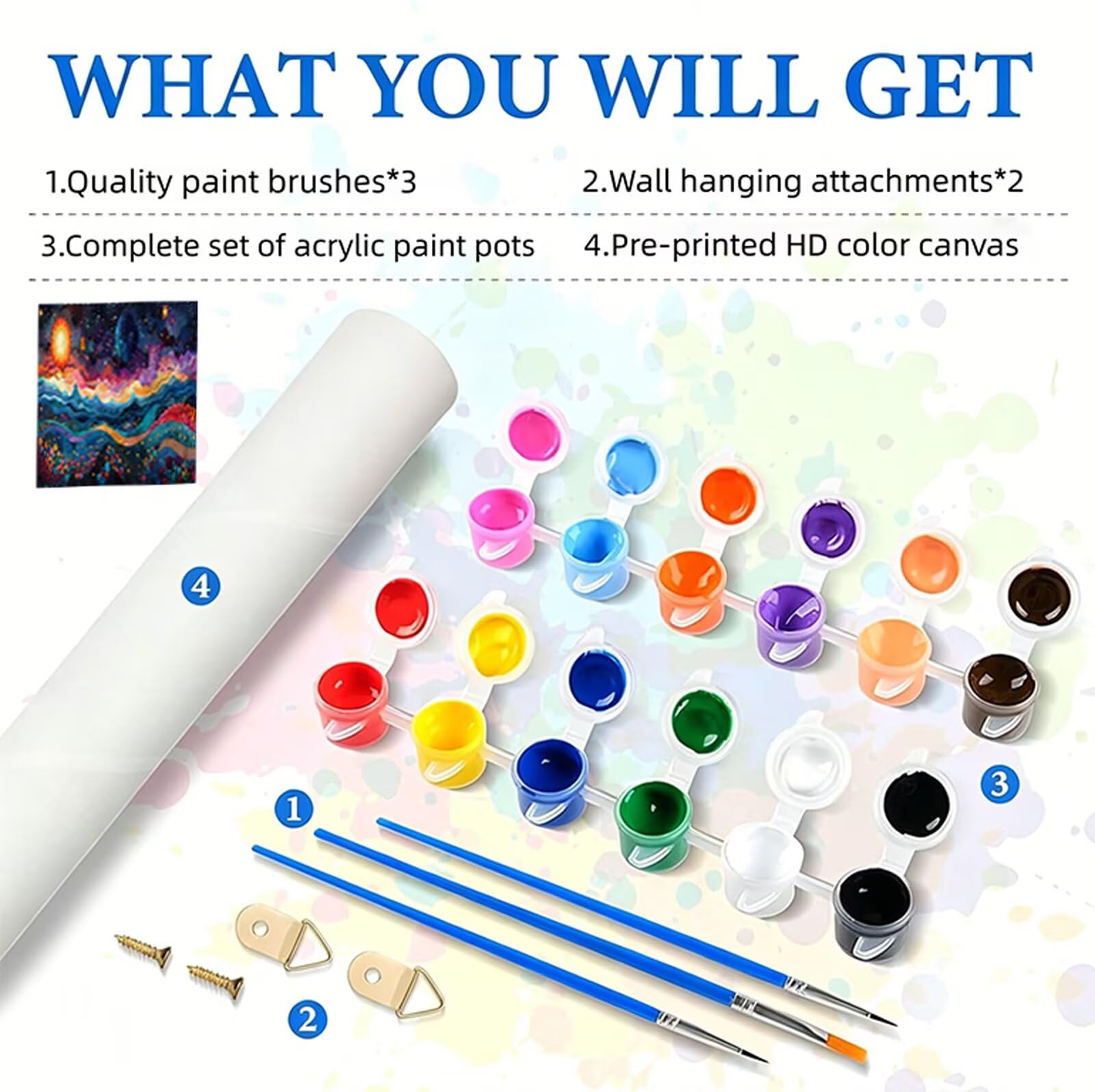 Peinture Numero Adulte Soleil Peinture Numéro Ciel Étoilé DIY Coloriage par Numero Adulte 70x140cm avec Pinceaux et Acryliques, Sans Cadre, Kit Activité Manuelle Pour Décoration Été Maison Salon RB-23