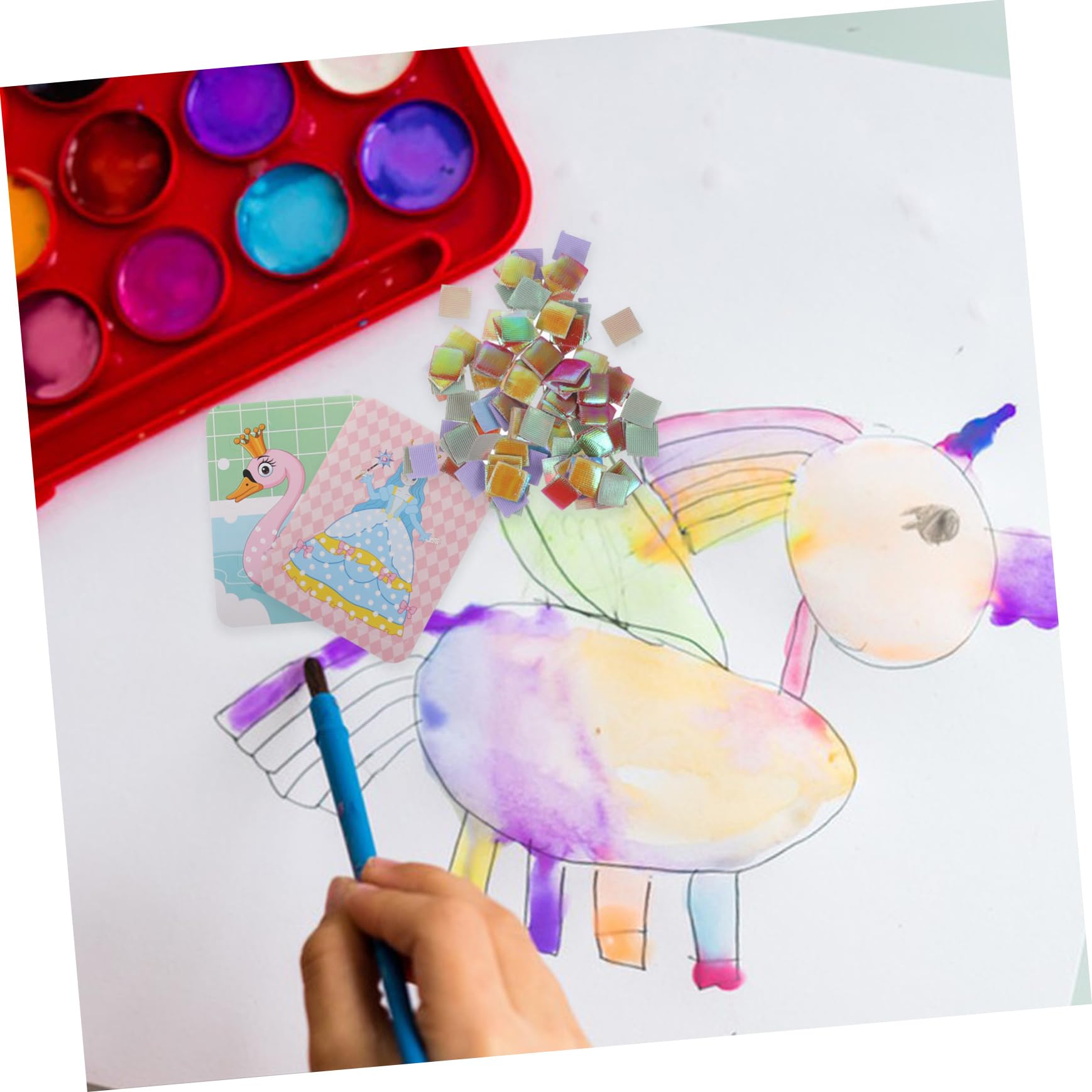 jojofuny Strumento Comodo Tessuto in Cotone Perlato e Plastica Kit Creativo di Pittura a Punti per Sviluppare Abilità Manuali e Creatività Artigianale per Ragazzo Ragazza