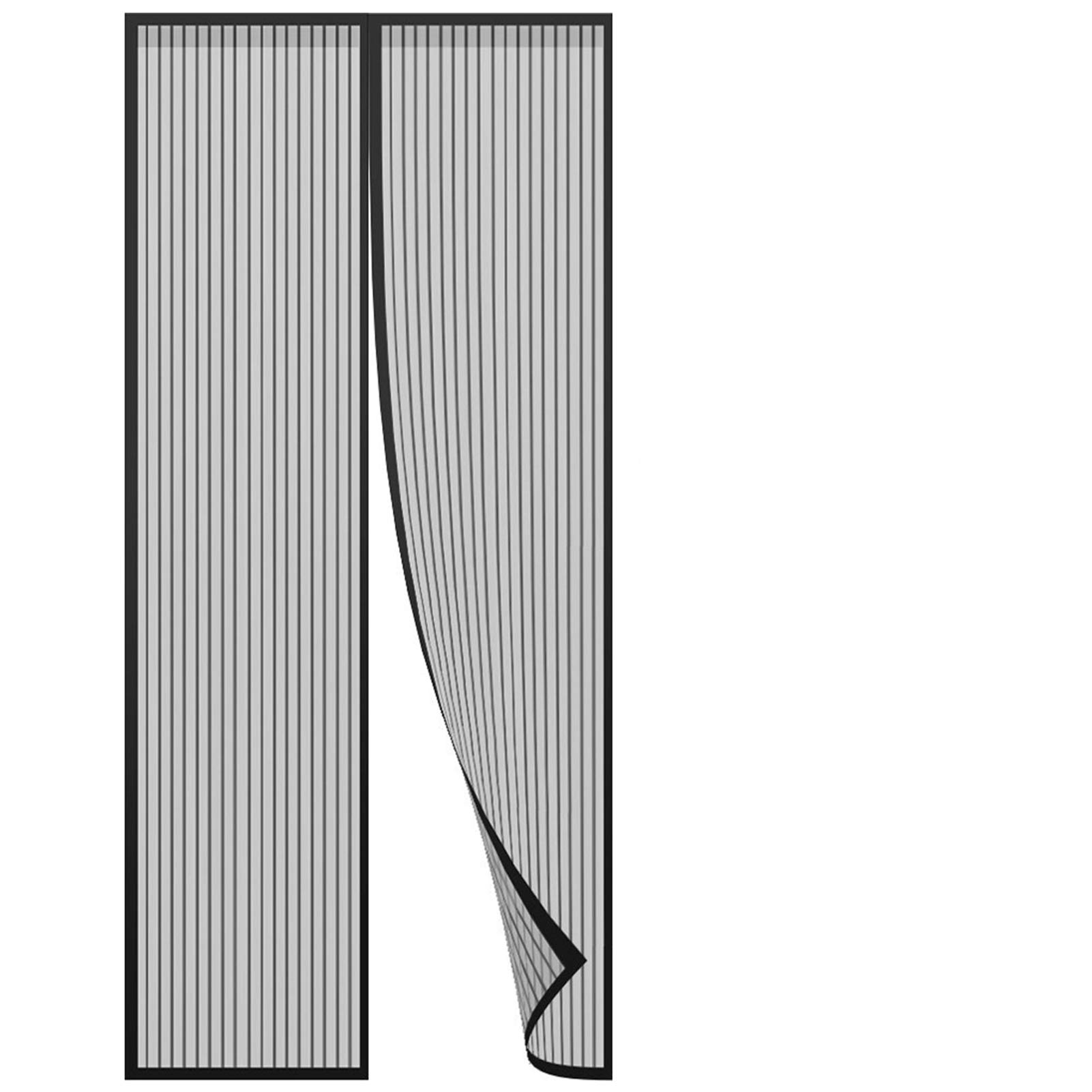 THAIKER Moustiquaire Porte Fenetre AimantéE, 85x230cm Moustiquaire De Porte Fermeture Automatique Facile à Installer Sans Percer Portes De Balcon Portes Coulissantes, Blanc A