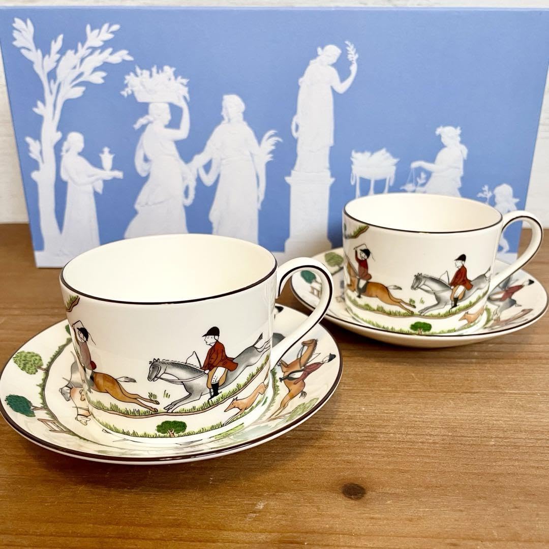 Amazon.co.jp: 廃盤 ウェッジウッド ハンティングシーン ティーカップ  