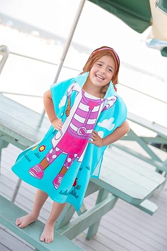 Miniatura 4 de Jay Franco Disney Doc McStuffins Doc - Poncho con capucha para niños, piscina, playa, toalla de algodón súper suave y absorbente, mide 28 x 28