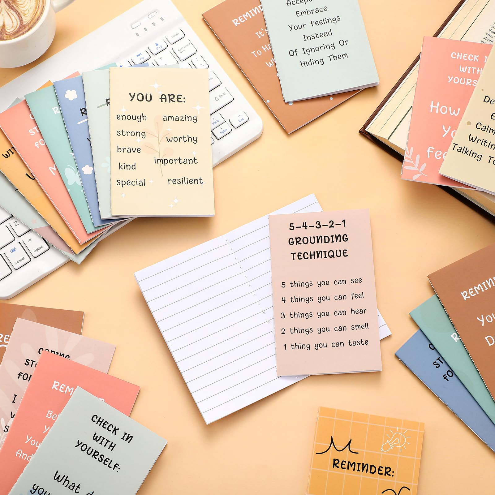 40 Pcs Mental Health Awareness Items Positive Affirmation Journal Bulk Notebook Self Care Notepads Mothers Day Gifts Bulk for Women Gratitude Inspirational Mental Health Items for Employee Coworker