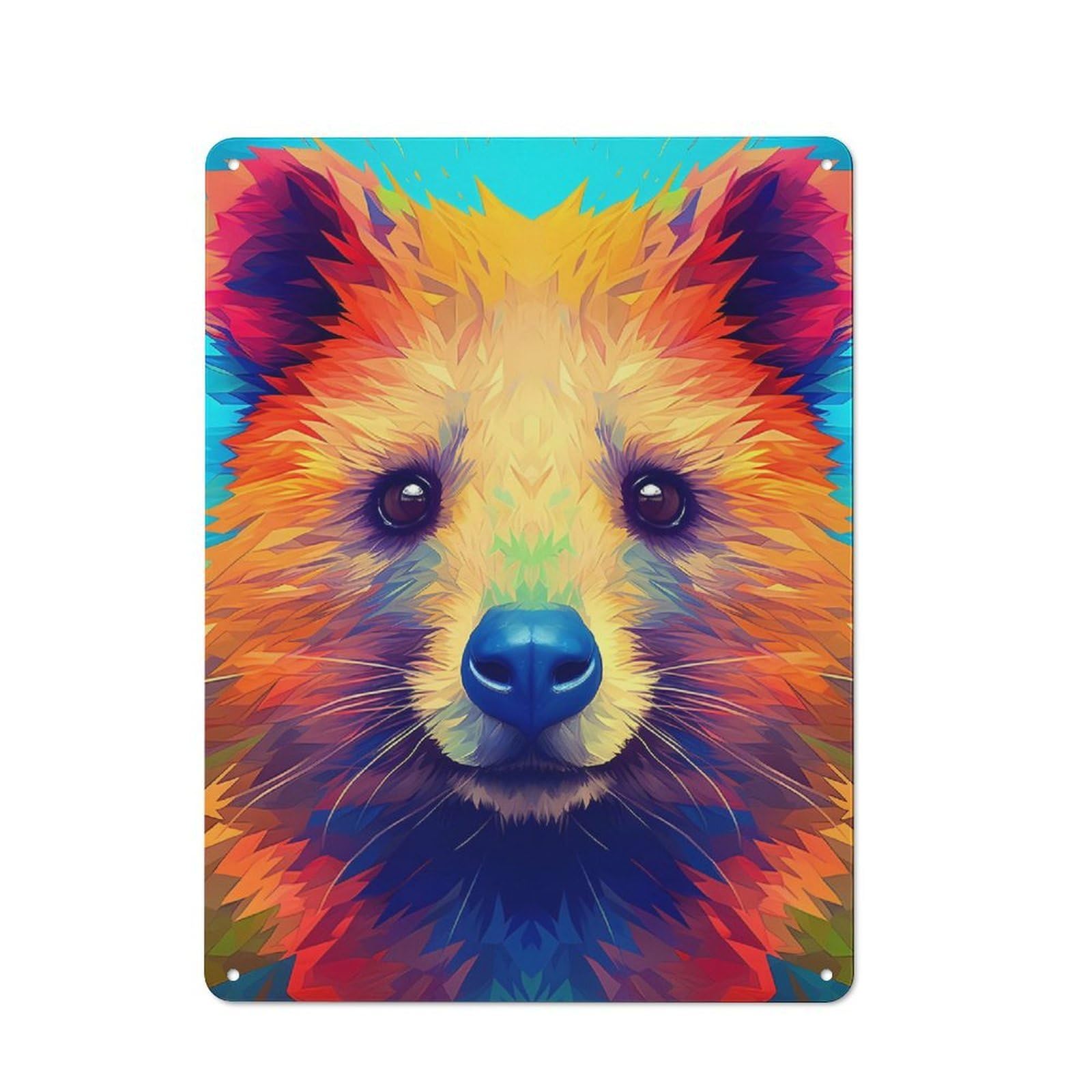 Junmoney Quokka Colorful Tin Wall Plaque 40X30cm With For Hobby Room Or Studio, For Updating Hobby Room And Studio After Moving