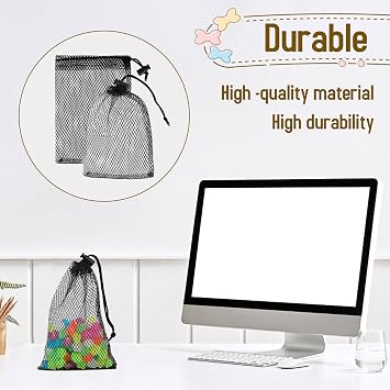 Sliverdew 10PCS Small Mesh Bags Drawstring Black Mesh Drawstring Bag Mini Nylon Net Bag with Drawstrings Small Travel Stuff Bags 6 x 4 inch