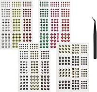 Vista 1 de Drchoer Fish Eyes for Lures Making - Fishing Lure Eye 3mm 4mm 5mm 6mm 7mm 10mm Assortment for Fly Tying DIY Materials Tool