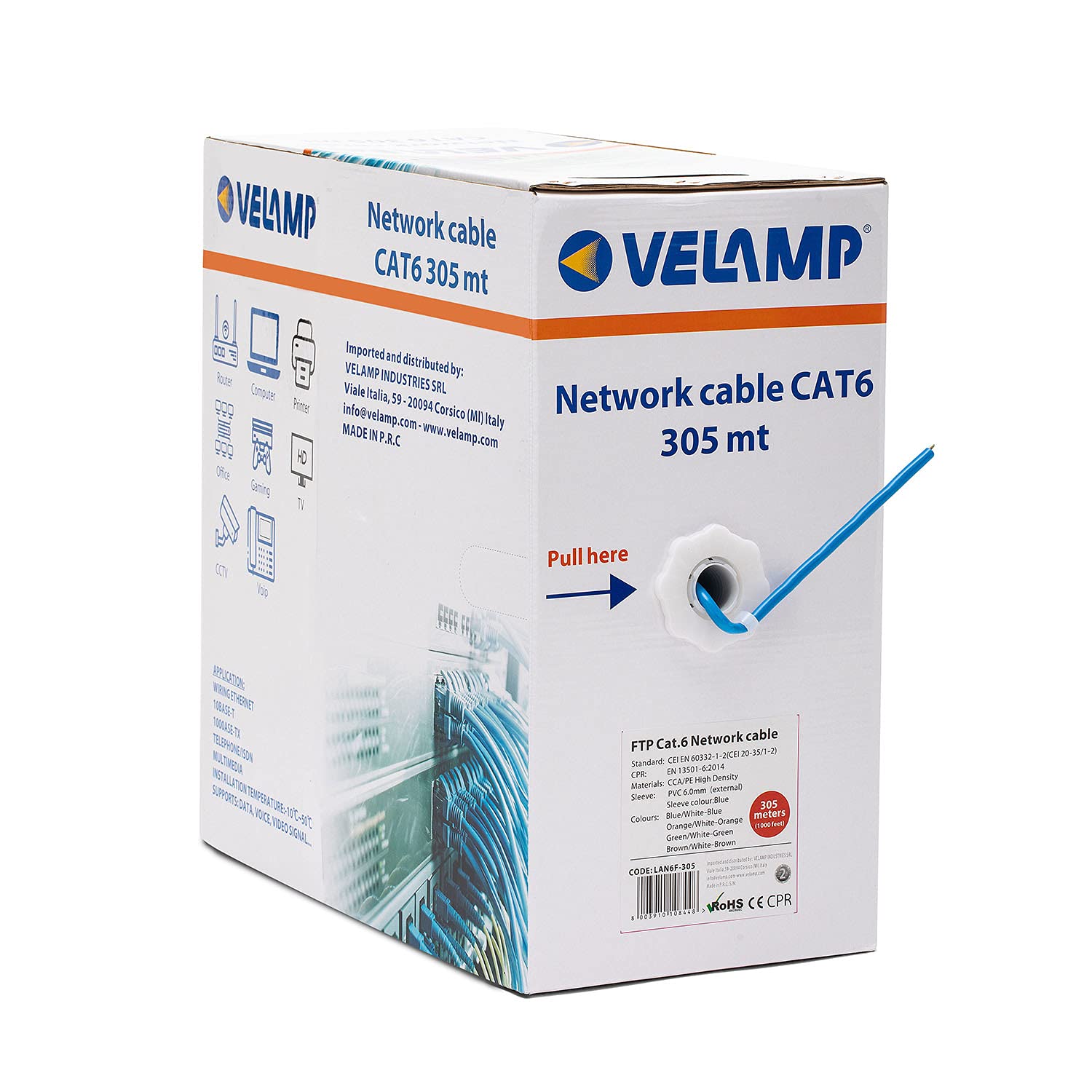 Netzwerkkabel CAT6 FTP 305 mt in Box