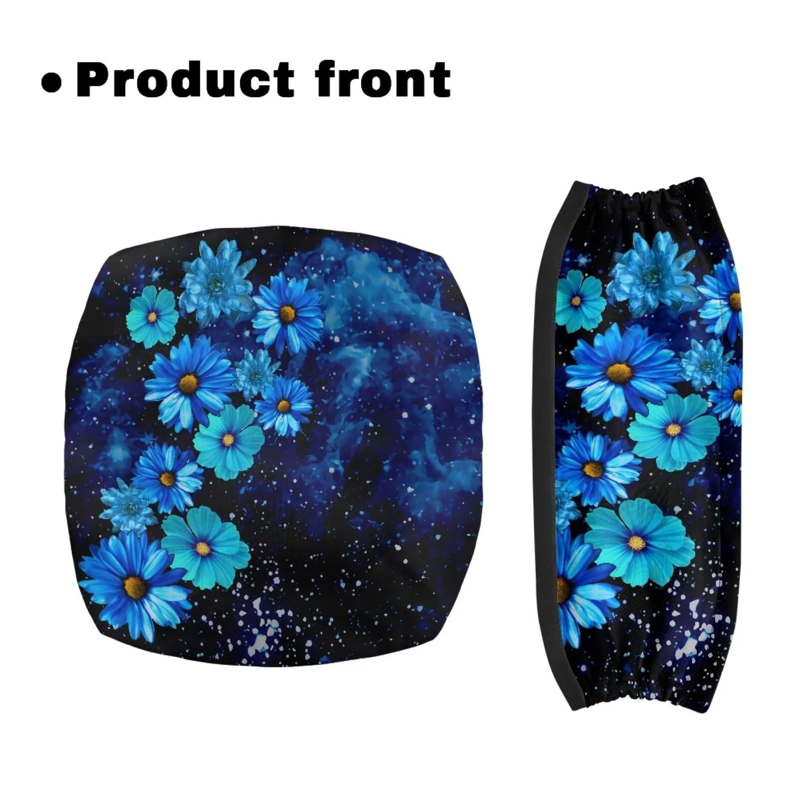 Uorisanigo Rollator Walker Accessories Seat Cover Blue Daisy Walker Seat Covers for Seniors Pattern Rollator Walker Seat and Backrest Covers Washable Rollator Seat Covers for Ladies