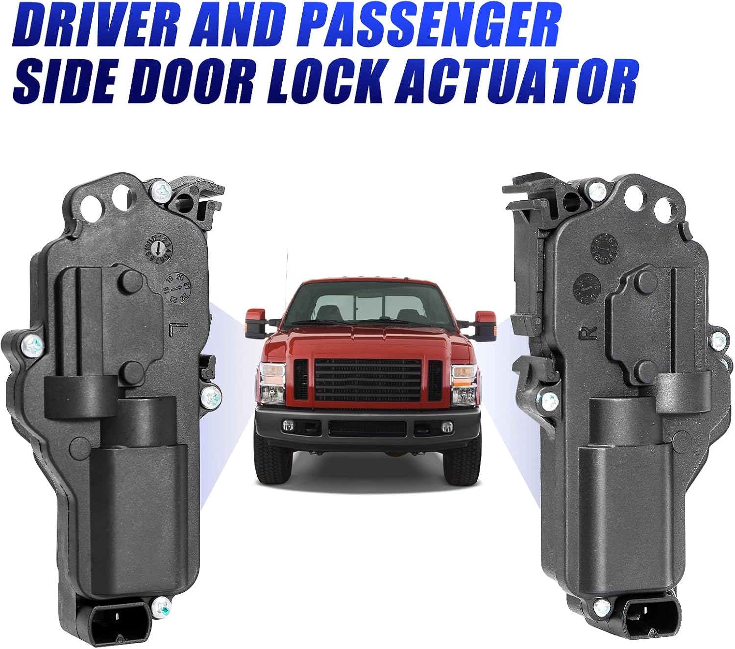 LCWRGS Power Door Lock Actuator Front Rear Driver & Passenger Side Replacement for Ford Excursion Expedition F150 F250 F350 F450 Ranger Taurus Mazda B2300 B2500 B3000 B4000 Mercury, 746-148 746-149