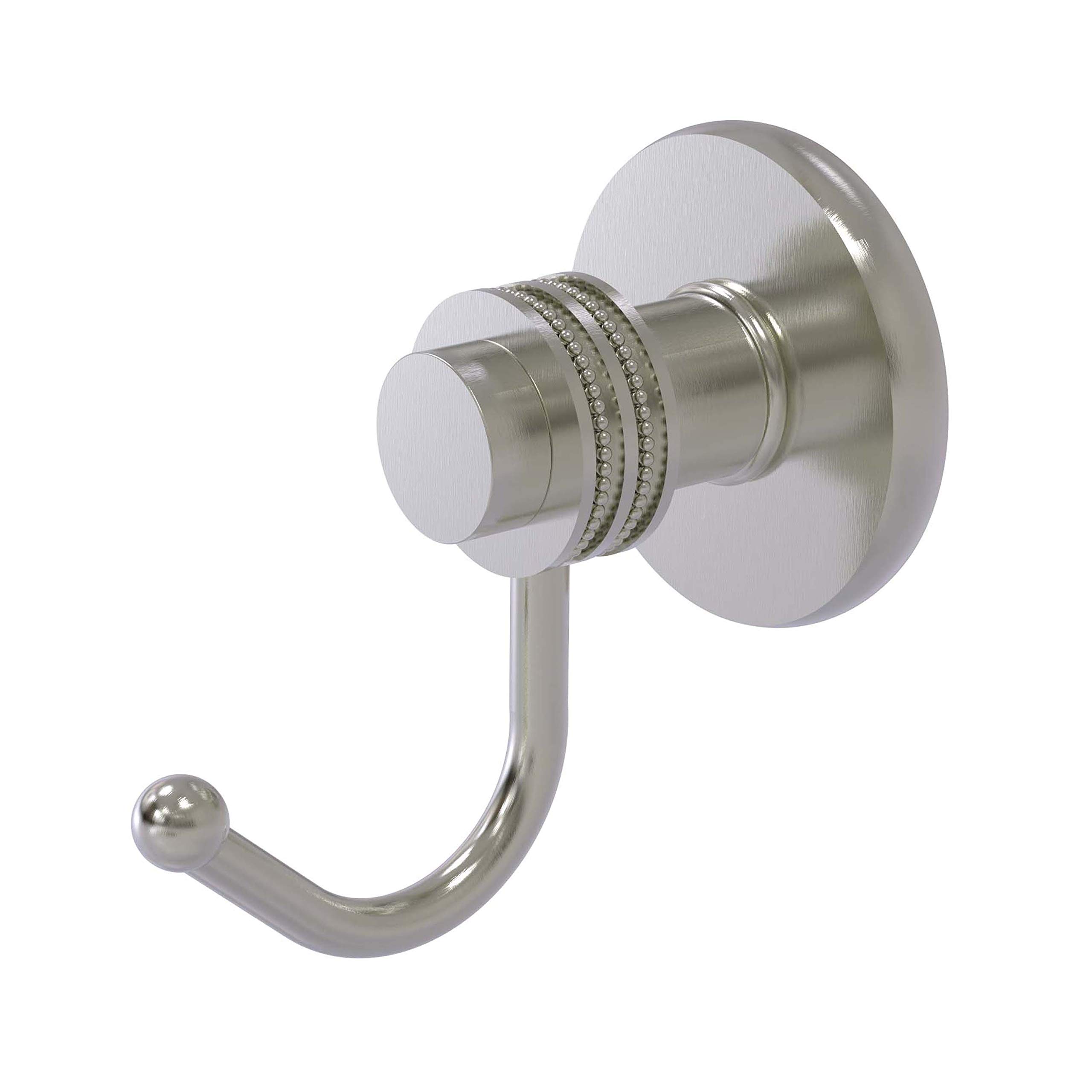 Allied Brass 920D-SN Mercury Collection Dotted Accents Robe Hook, Satin Nickel