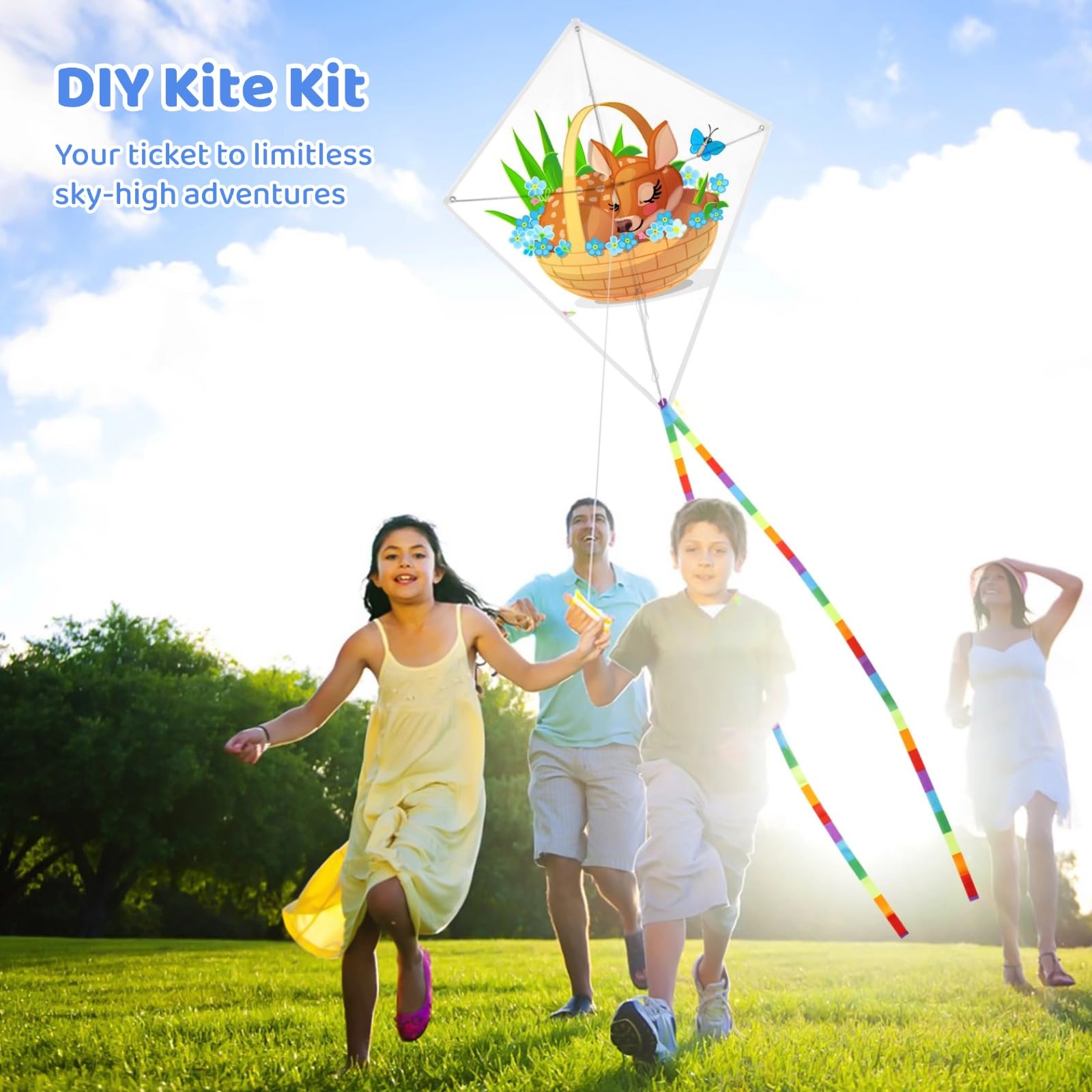 Paquete de 10 cometas en blanco, kit de fabricación a granel para manualidades, kit de fabricación de cometas para niños, kit para hacer tu propio kit de cometas incluye 8 bolígrafos de acuarela para