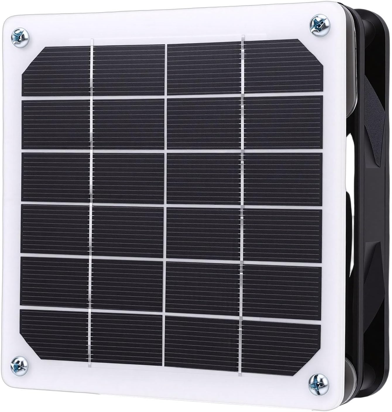 GLOGLOW 3W Monocrystalline Solar Vent Fan, Exhaust System for Greenhouse and Chicken Coop, No Wiring Required, Energy Saving Air Circulation