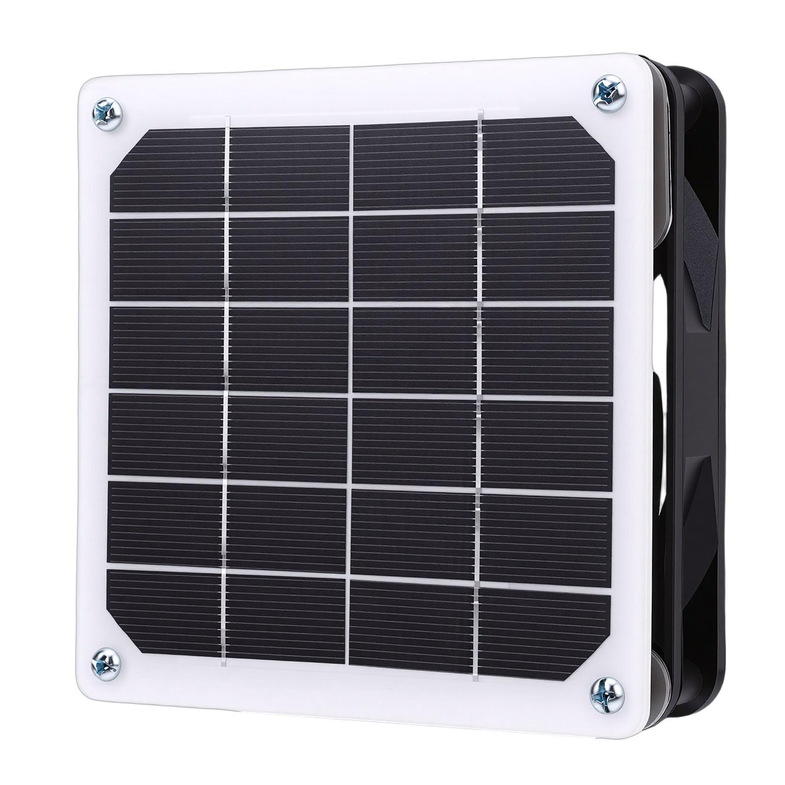 Qcwwy Ventilador de Ventilación Solar Extractor Solar 2 en 1 Ventilador con Energía para Invernadero Al Aire Libre Gallinero Electrodomésticos