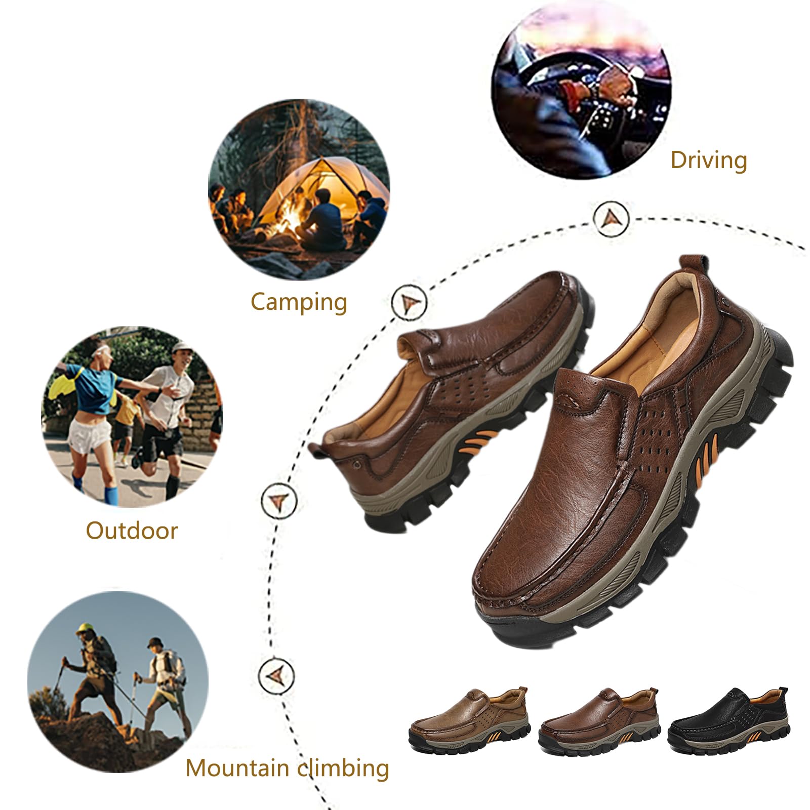 Mocasines ortopédicos de piel auténtica hechos a mano para hombre | Mocasines de cuero para hombre, con costuras a mano, zapatos planos casuales para vestir y oficina