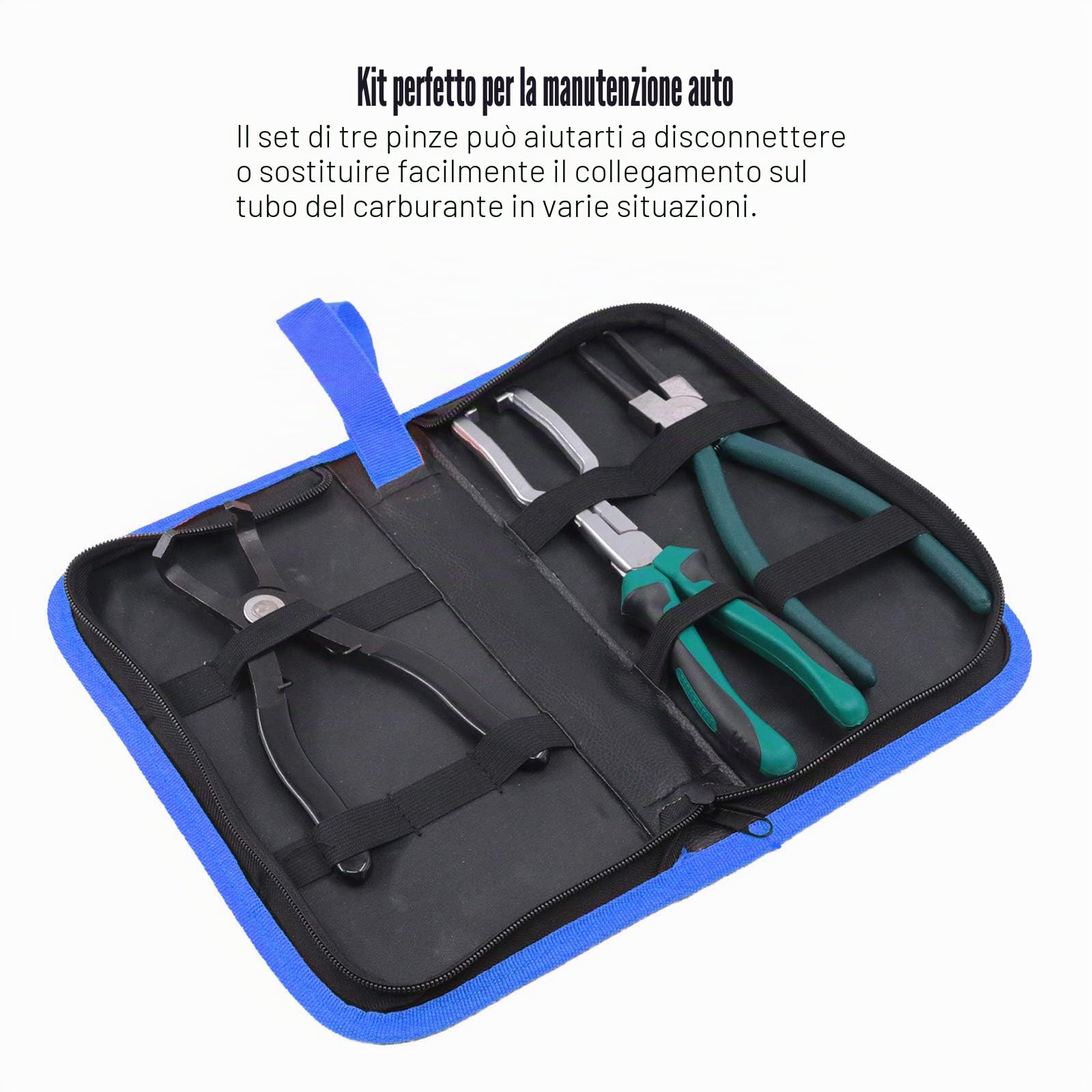 Glarks Set di 3 pliers Fuel Line Pliers da 9 pollici, con clip a clip e 80 gradi di disconnessione per auto