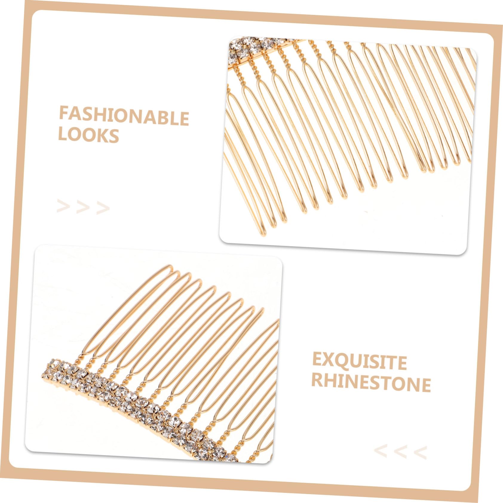MAGICLULU 12 Piezas peine explosión accesorios para el cabello de oro tocado de novia tiara decoración peine de inserción de cabello sombreros creativos golpes sombrerería velo Decorar