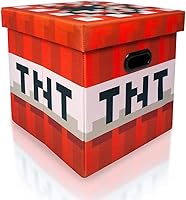 Vista 1 de MINECRAFT TNT - Cubo de almacenamiento organizador de bloques Bloque TNT de cubos de almacenamiento Cubos de organización Cubo cuadrado de 15