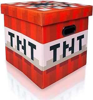 MINECRAFT TNT Block Storage Cube Organizer Storage Cube | TNT Block From Cubbies Storage Cubes | Organization Cubes | 15-Inch Square Bin With Lid