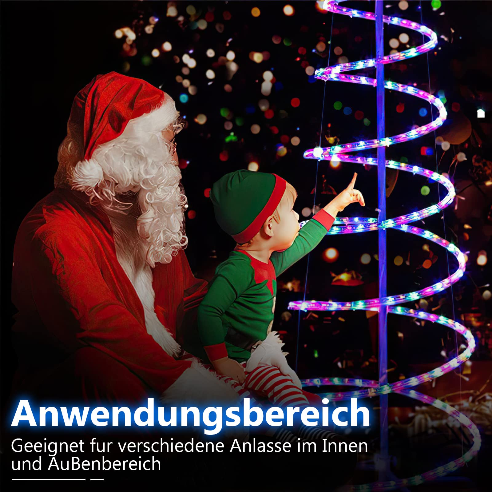 Ikodm IJsregen lichtketting voor buiten, 15 m, 600 leds, koudwit, IP44