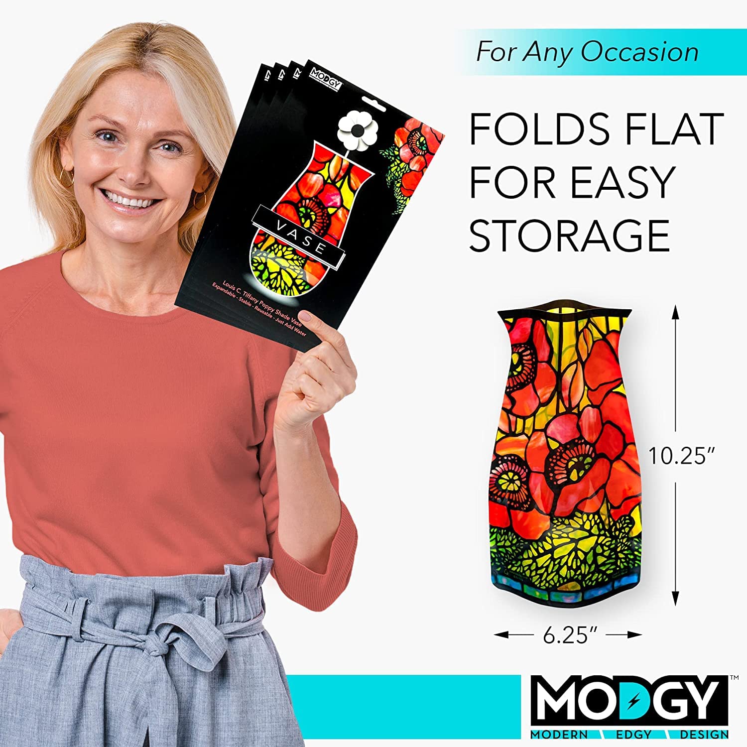 Vaso Espandibile Modgy Ollie In Plastica – Centrotavola Pieghevole Per Fiori, Matrimoni E Decorazioni Moderne