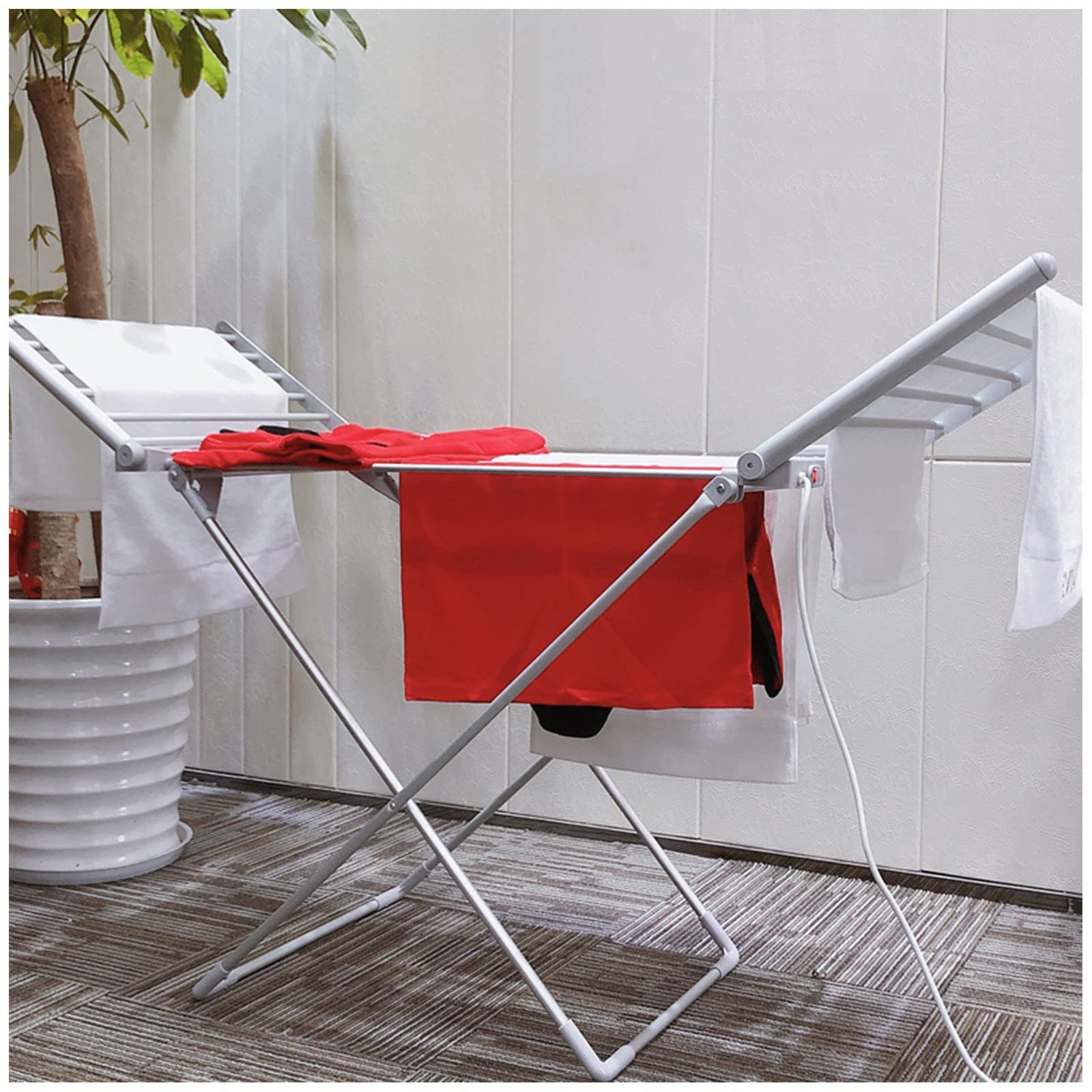 Asciugatrice elettrica Pieghevole a 18 Barre, asciugatrice Indipendente a Risparmio energetico, per casa, Bagno, Lavanderia, Appartamento