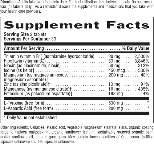Miniatura 7 de Country Life Thyro-Max Support - 60 tabletas - Soporte de glándula tiroides - Sin gluten