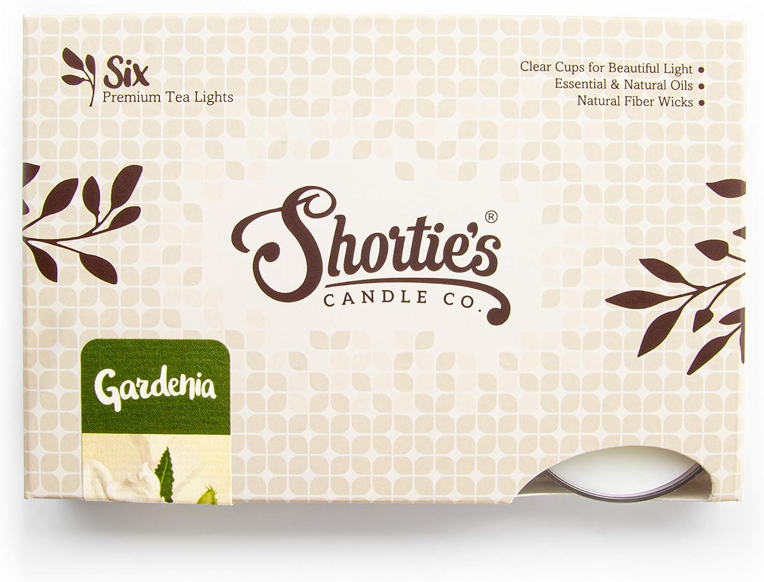 Pure Gardenia Premium Tealight Candles Bulk Pack - Highly Scented with Essential & Natural Oils - 24 White Tea Lights - Beautiful Candlelight - Made in the USA - Flower & Floral Collection
