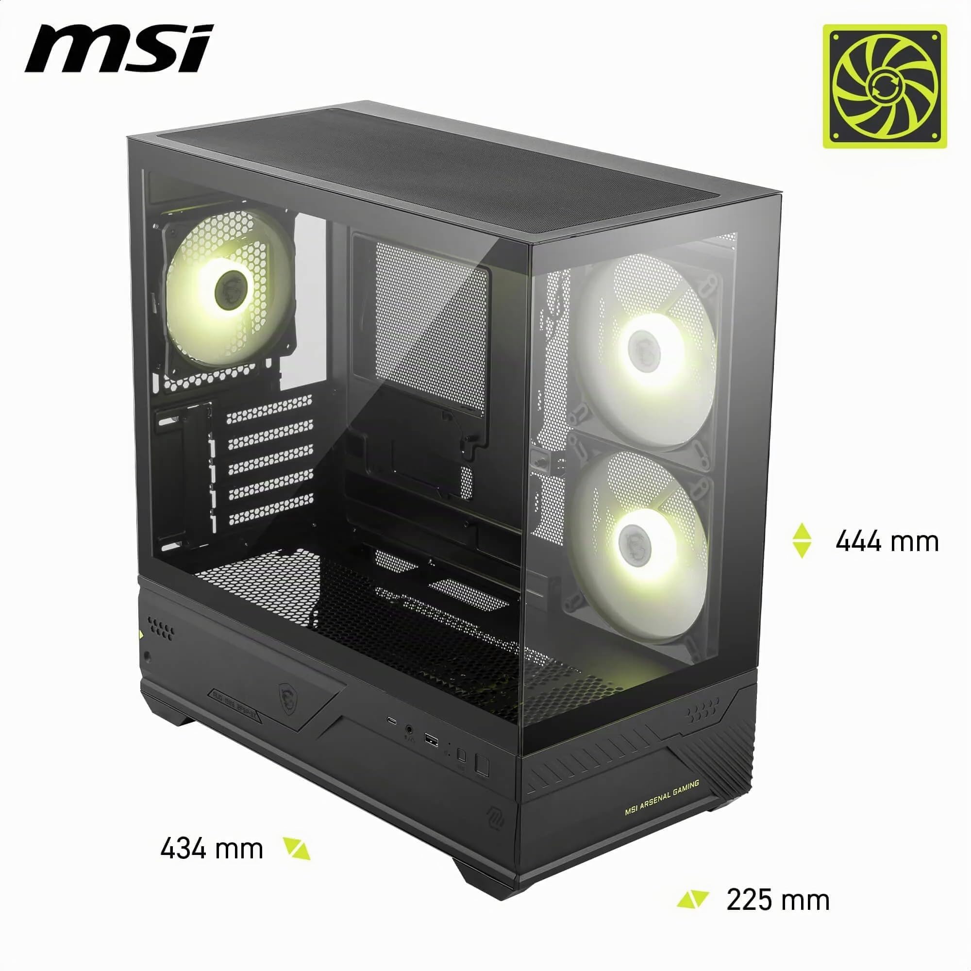 MSI MAG PANO M110R Boîtier PC Gaming Micro-ATX et Mini-ITX