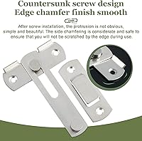 Vista 5 de Alise Pestillo de puerta abatible, cerradura de puerta de granero de acero inoxidable de 4 pulgadas, cerradura antirrobo, cerradura de seguridad